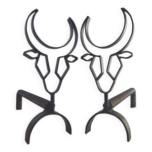 paire de chenets vintage - 1960