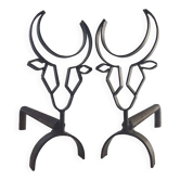 Pair of vintage 1960s andirons