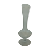 Vintage soliflore twisted glass grey vase