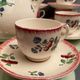 Gien tiled coffee set décor Lorraine Coffee maker cups milk jug