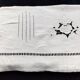 Antique linen sheet with embroidery and days 2.25 x 3.05 m