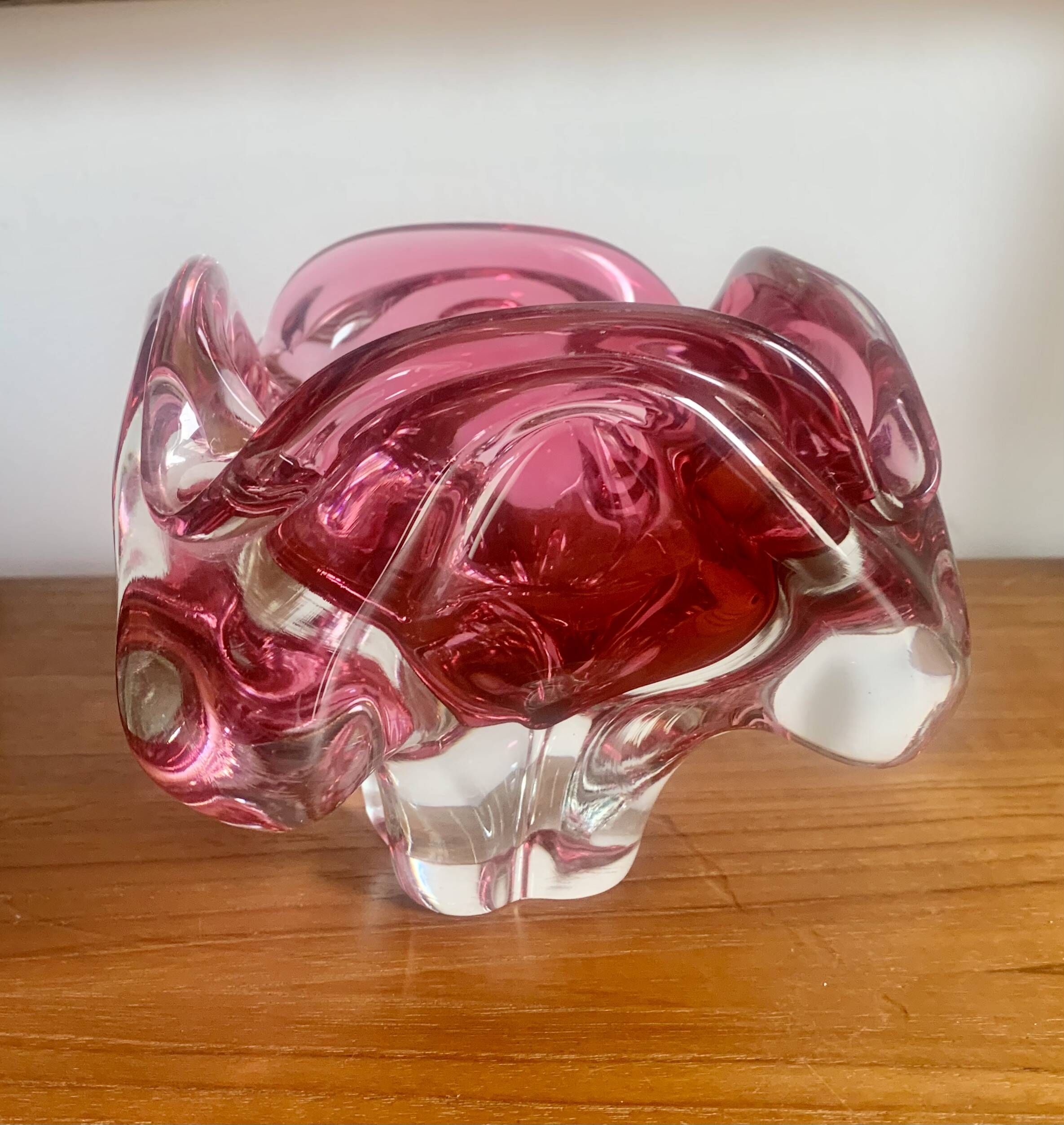 Ashtray by Jozef Hospodka for Chribska Sklarna, 1960s