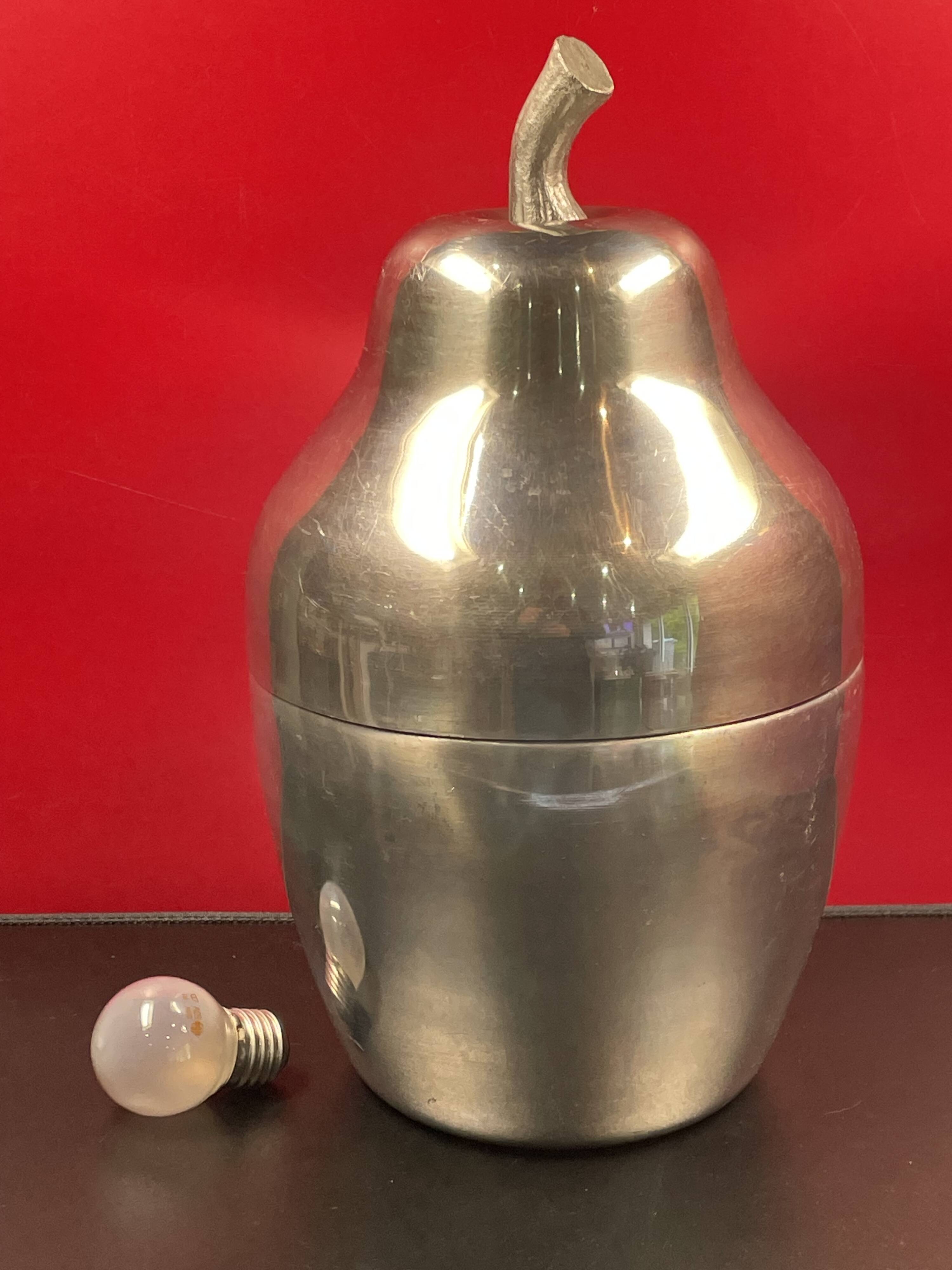 large ice cube tray / ice bucket, aluminum bulb, 70s Vintage Italy