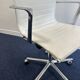 Vintage white leather ICF armchair