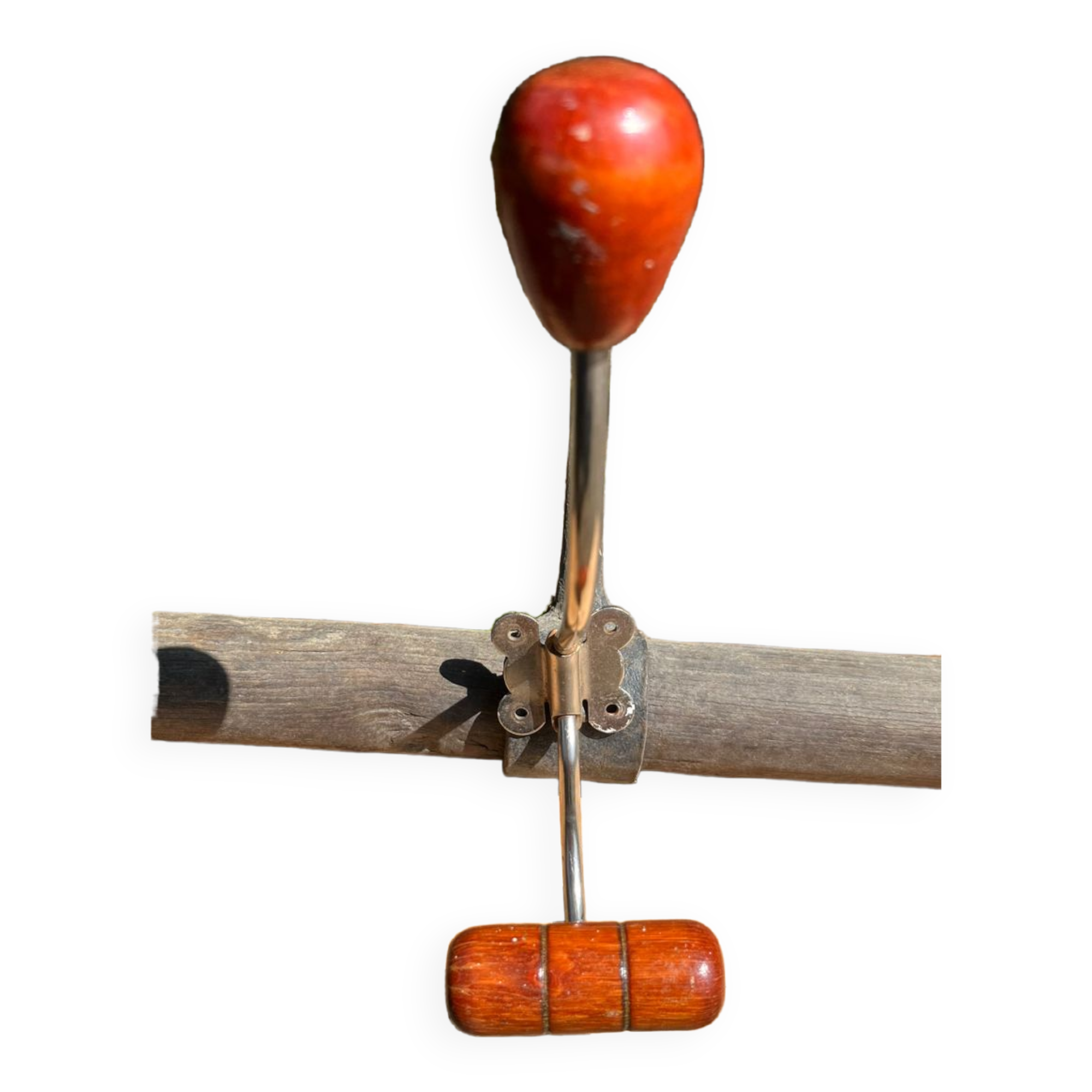 Vintage wood and metal hook