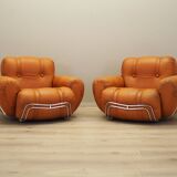 Set of orange armchairs, Space Age design, 1960s, production: Italy