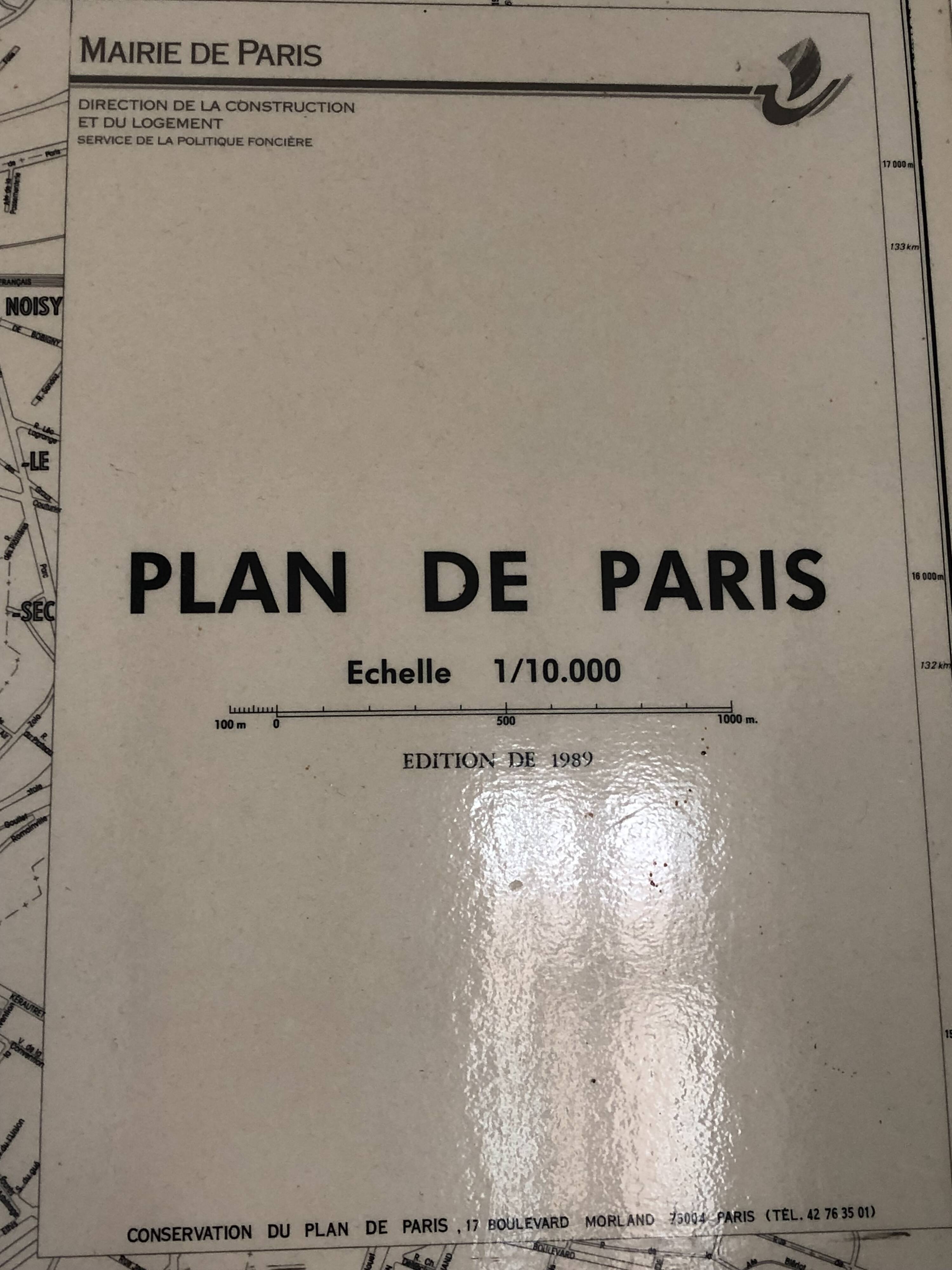 Carte murale de Paris, 1989