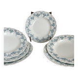 Set of 6 Maastricht earthenware soup plates, Clara model