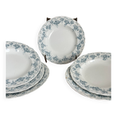 Ensemble de 6 assiettes creuses en faïence de Maastricht modèle Clara