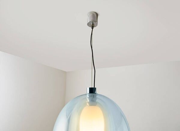 Lampe à suspension Carlo Nason LS134 pour Mazzega Italie années 1960