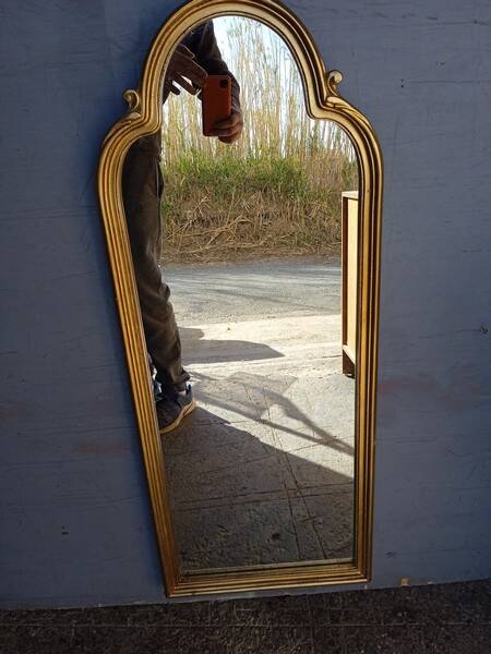 Gilded wood mirror from the 1960s - 100cm