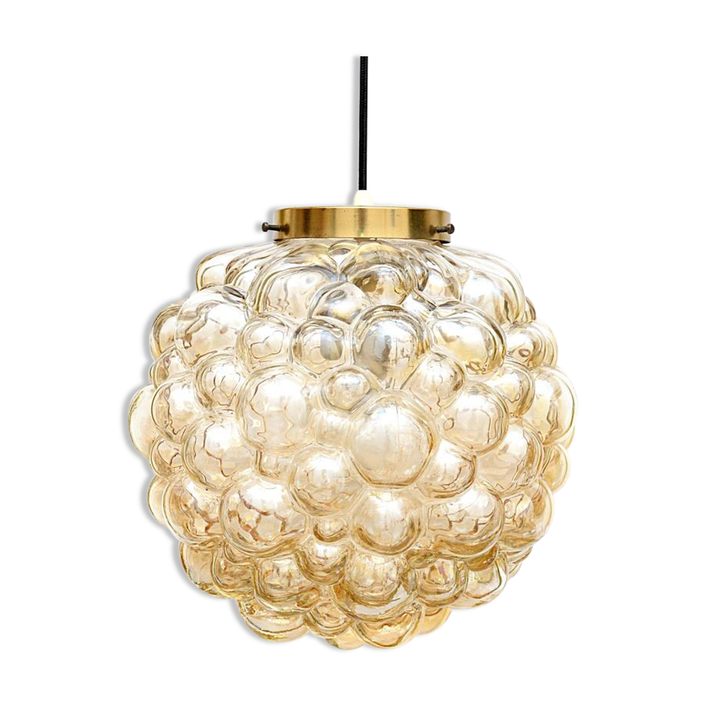 Suspension ambre bulle par Helena Tynell pour Limburg 70