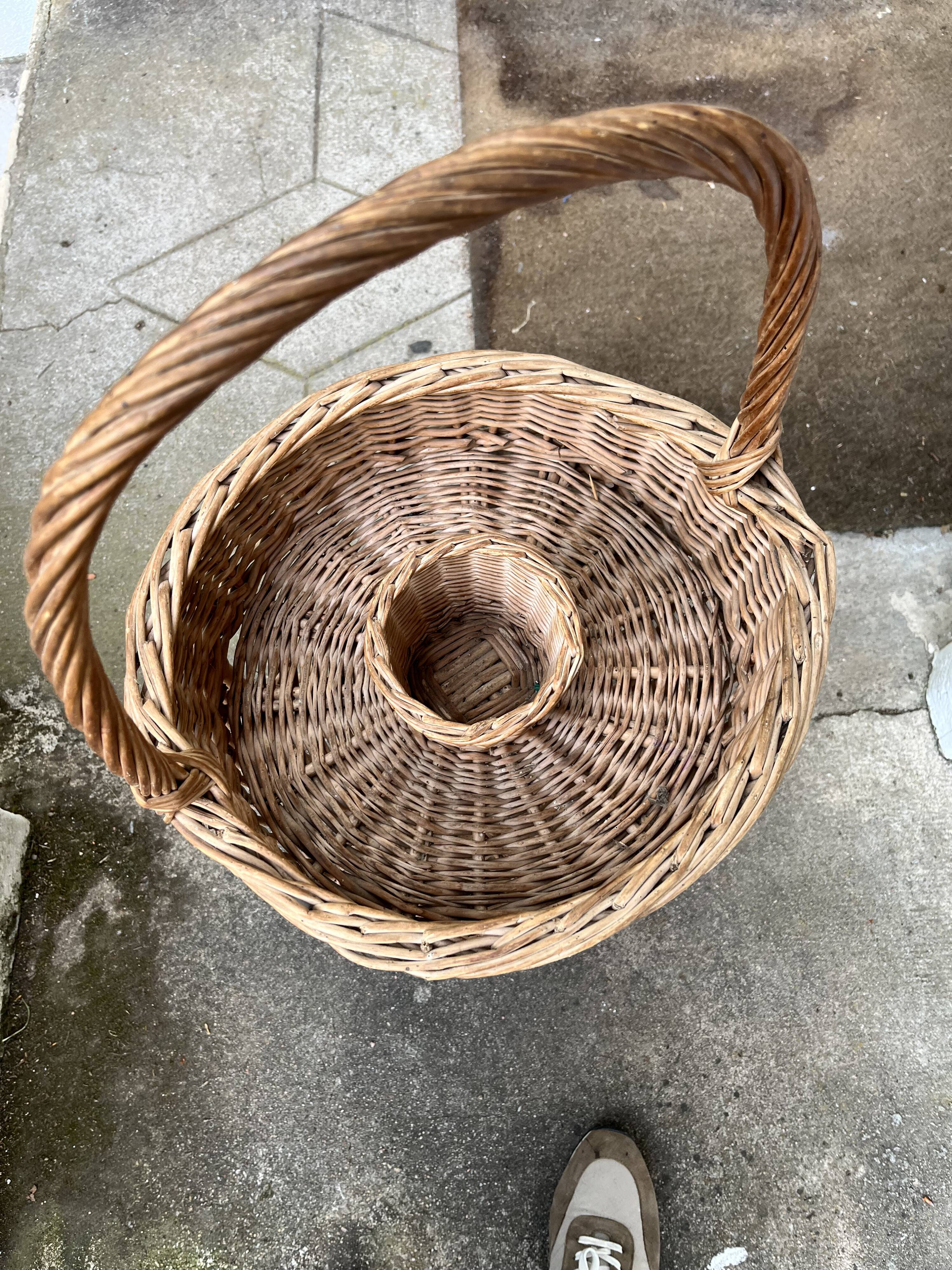 Vintage wicker server/side table