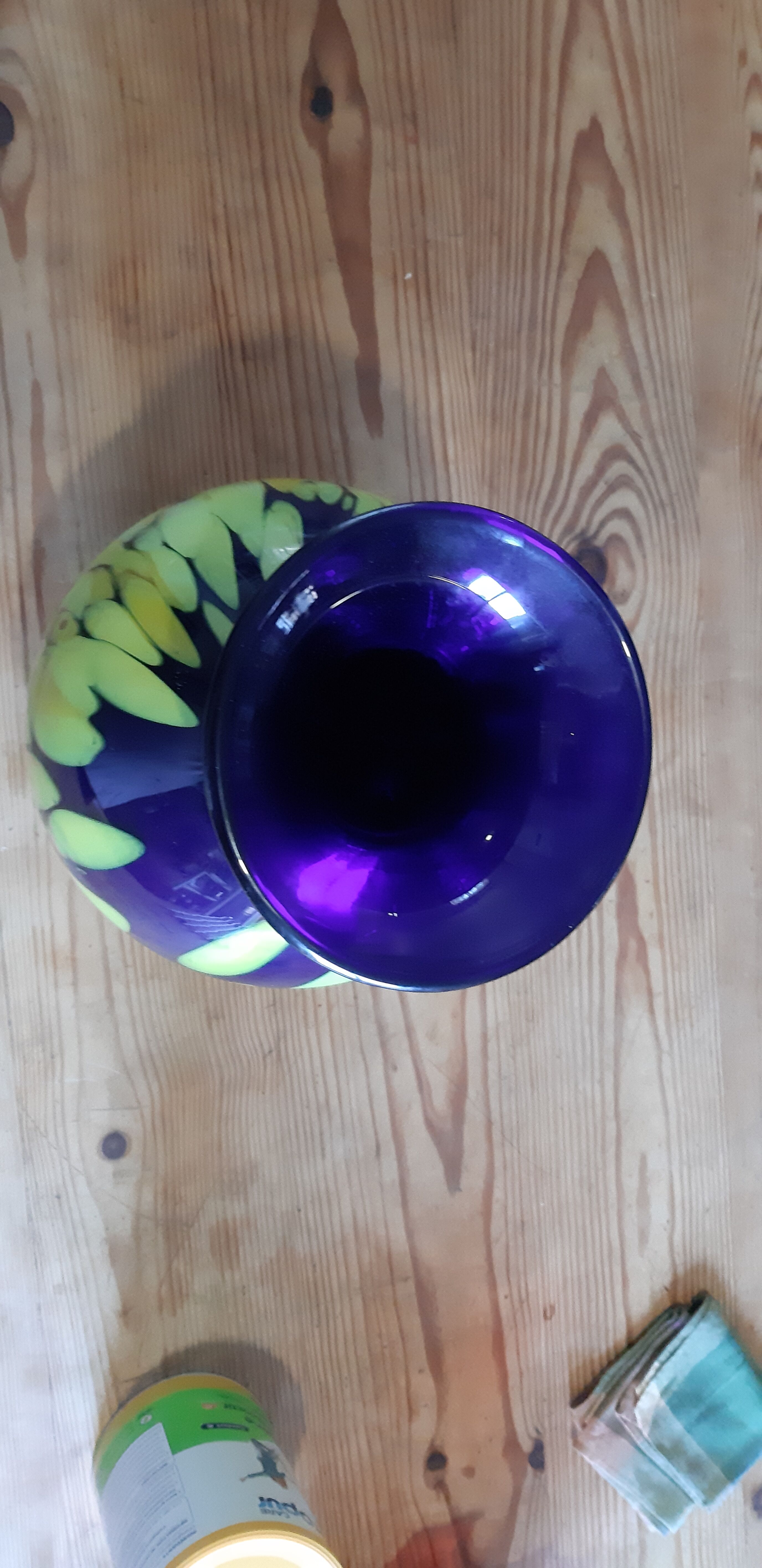 Bi-color blown glass vase