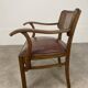 Office chair or bridge chair from the 1920s, wooden frame, backrest.