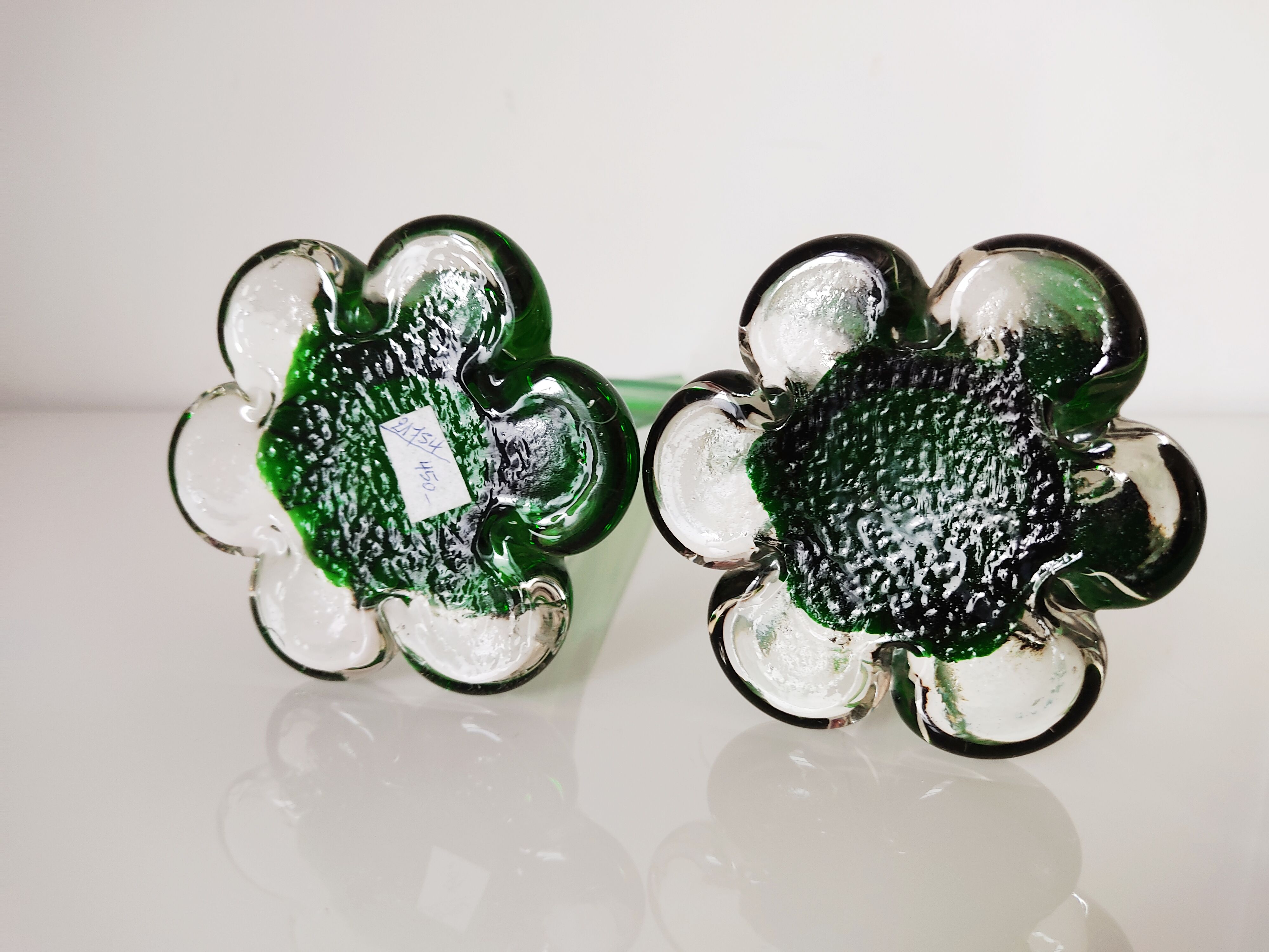 Pair of Murano glass soliflores