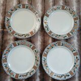 4 antique flat plates "Élisabeth"