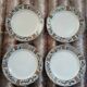4 antique flat plates "Élisabeth"