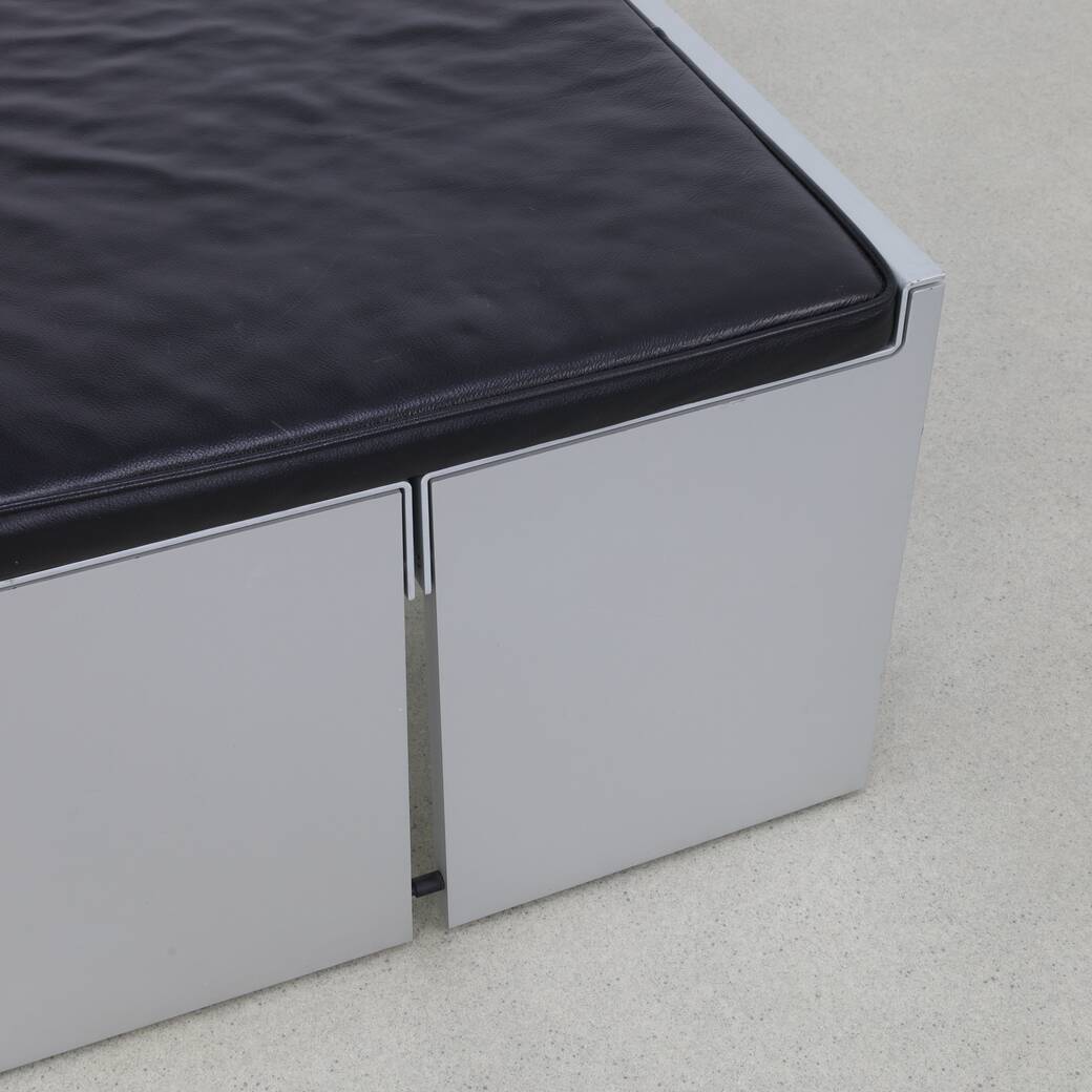 BQ 01 Architectural Museum Bench in Leather by Wim Quist for Spectrum, 1970s