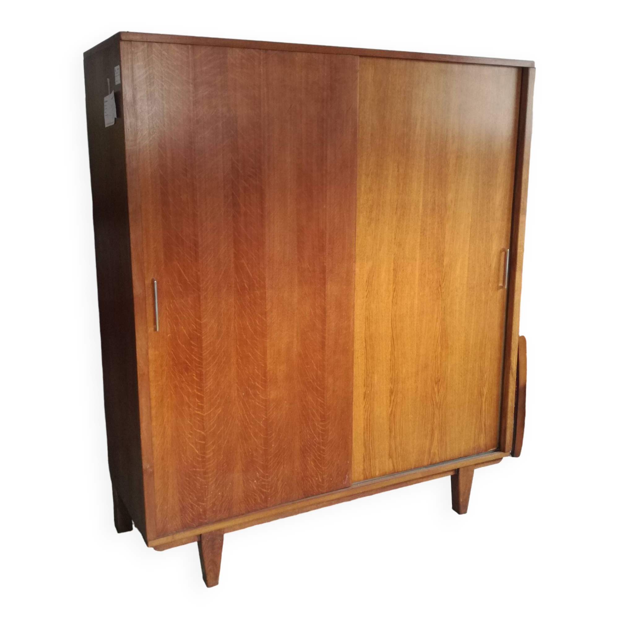 Scandinavian wardrobe 1960 with sliding doors - 160x185