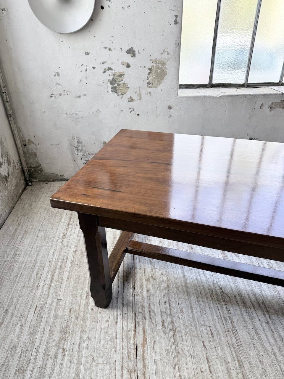 Table de ferme campagne noyer massif XL 250cm