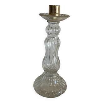 Glass candle holder