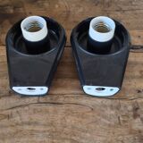 Pair of RZB Leuchten opaline globe wall lights