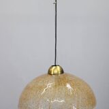 1970s Glass Pendant Light , Italy