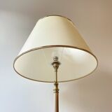 Vintage brass and bronze tripod floor lamp
