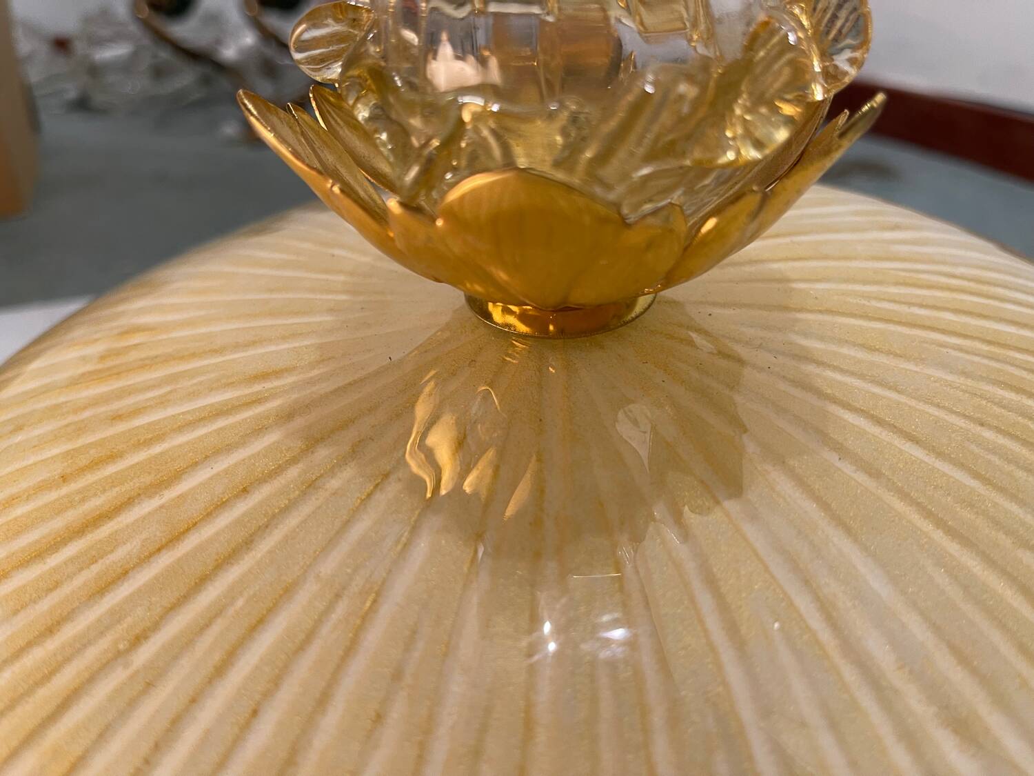 Lot de 2 plafonniers vénitiens en verre de Murano