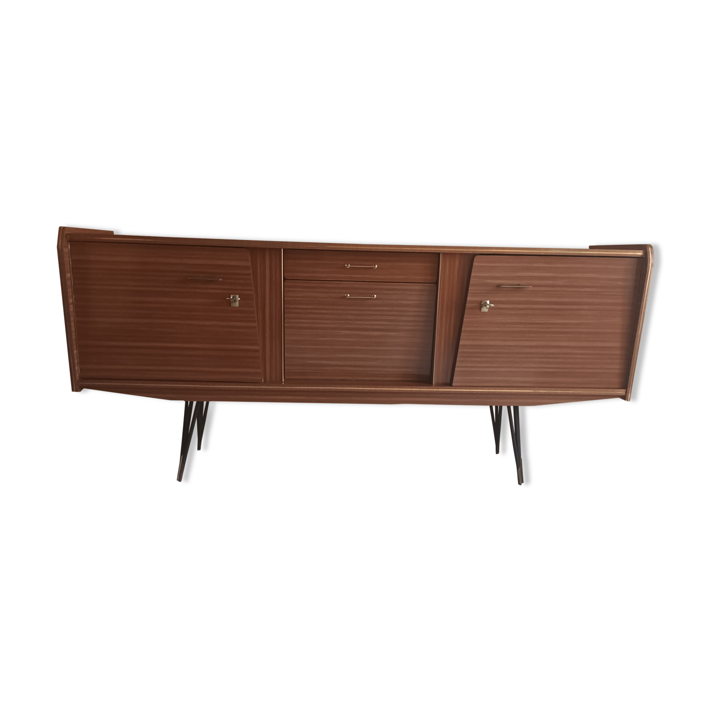 Brown formica sideboard