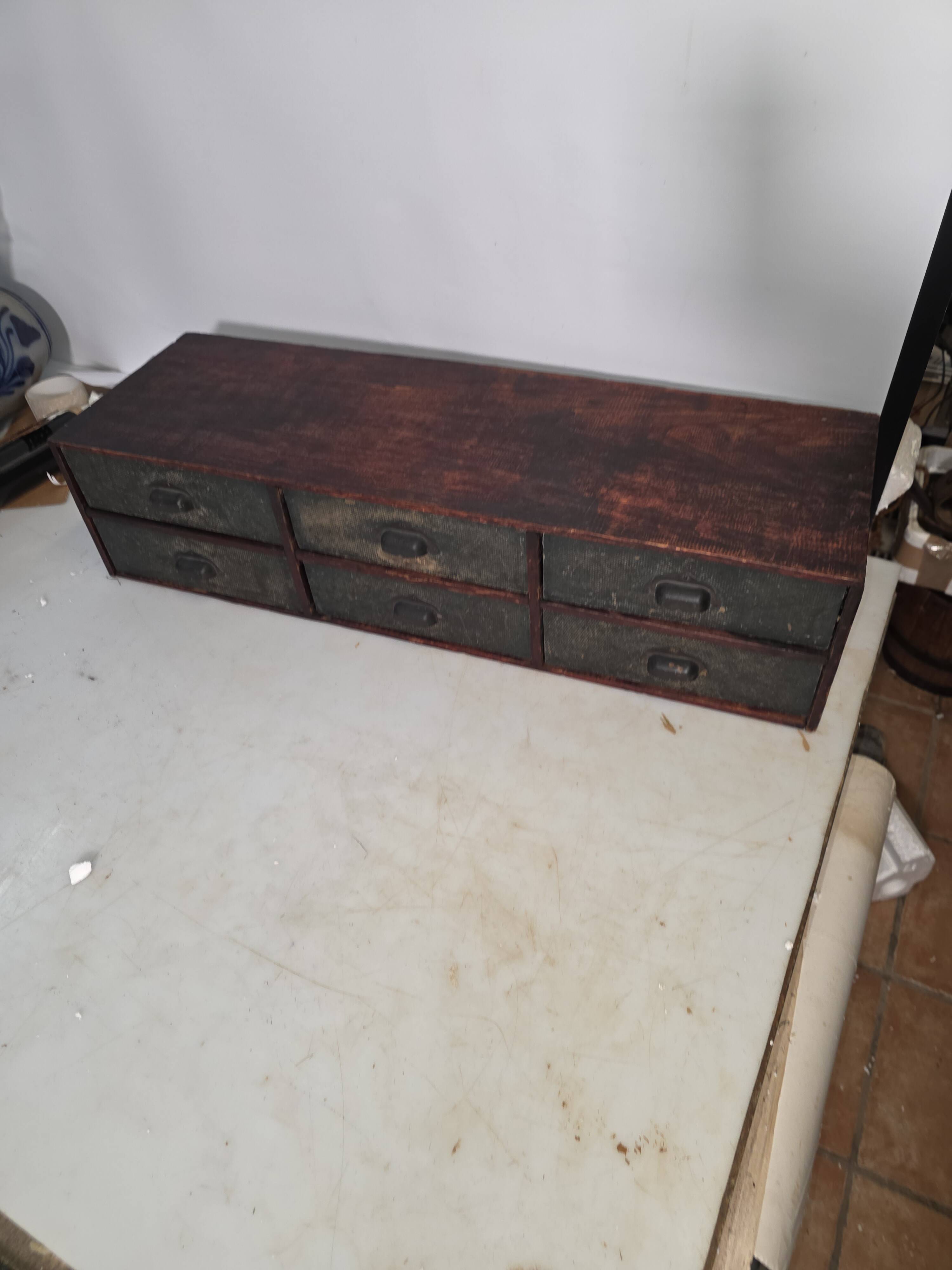 Antique workshop drawer unit from the 1920s.