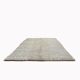 Handmade carpet in natural fiber of knitted palm leaf