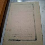 Silkscreen on brushed aluminium from the 1970s.