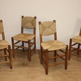 Série de 4 Chaises Charlotte Perriand Modèle "Bauche" Edition BCB