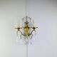 Bronze wall light with rococo style Louis XV pendants.