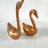 Pair of brass ducks design 70s