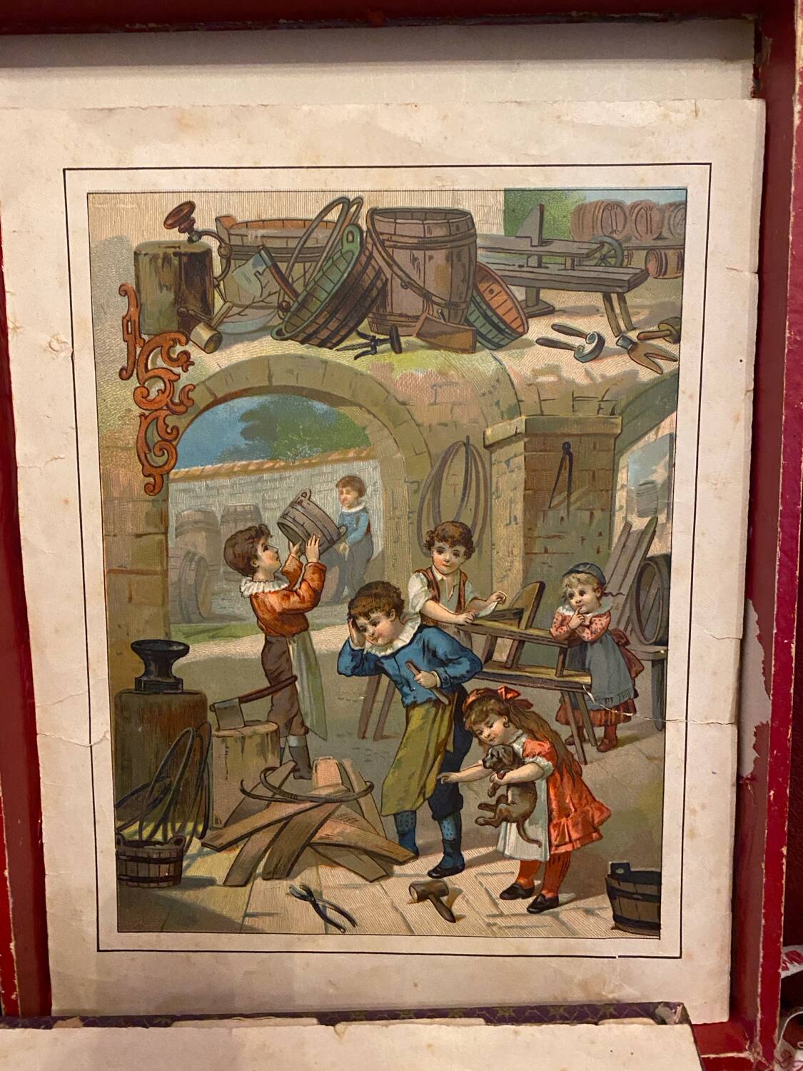 19th century wooden cube set