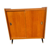 Enfilade bahut vintage pieds compas portes coulissantes