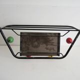 Antique ball coat rack with mirror