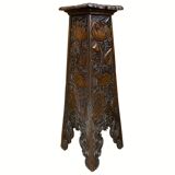 Arts and crafts hand carved pedestal, England ca 1880