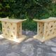 Pair of Africanist art deco stools