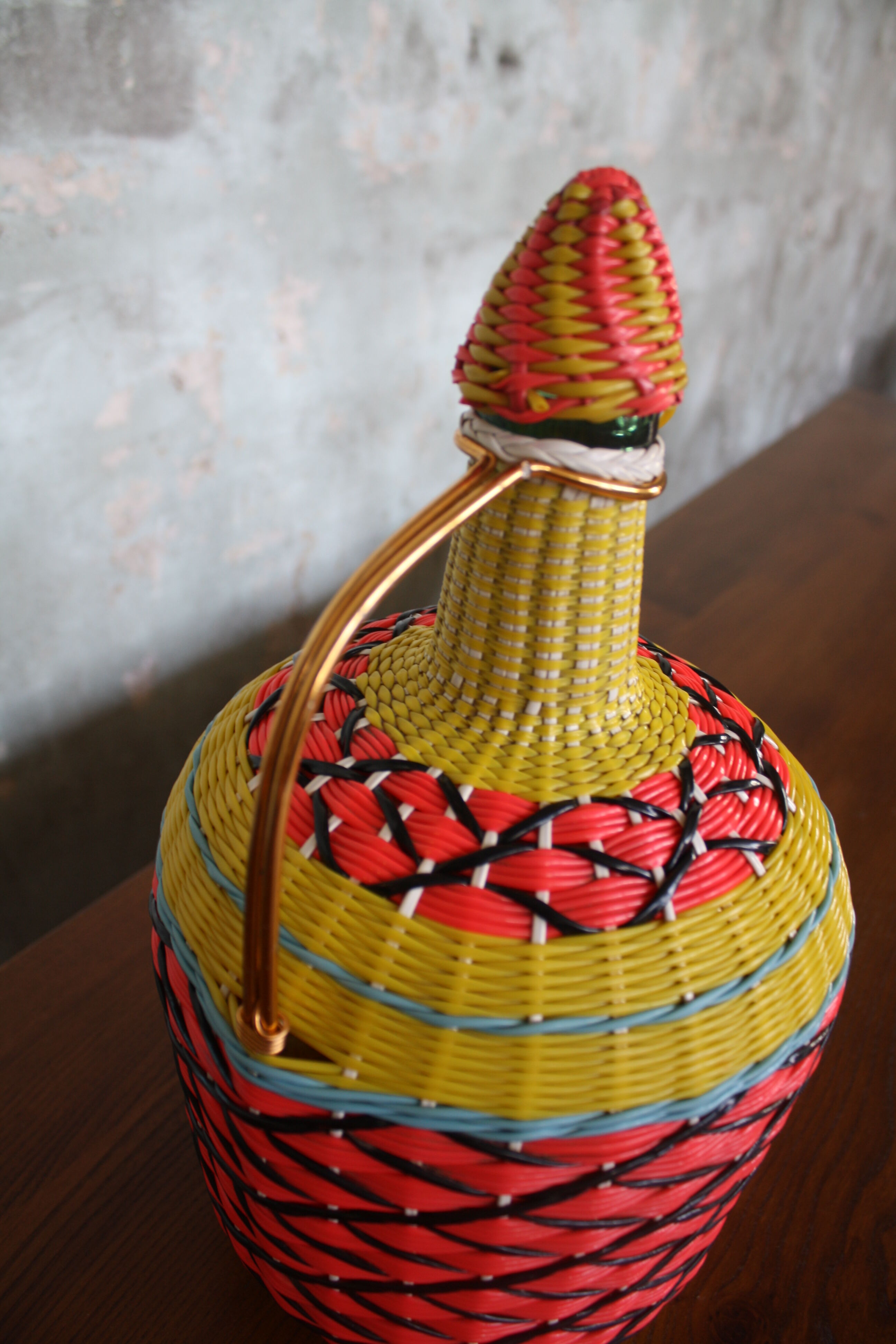 Demijohn 5 liters in scoubidou