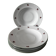 Set of 5 deep porcelain plates in cherry table colours.