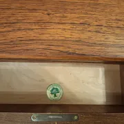 Rosewood mid century double sided desk by J Svenstrup, Denmark 1960s