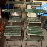 Old set of 4 garden chairs