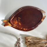 Handmade glazed stoneware platter dish