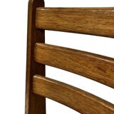 Vintage rare three-legged dining chair 1960s oak heart chair