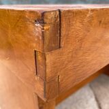1960 Angel Pazmino leather bedside table