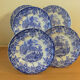 Five English porcelain style table plates